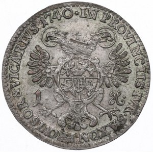 August III Sas, farársky groš 1740