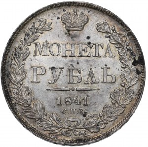 Russia, Nicola I, Rublo 1841 НГ