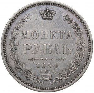 Rusko, Mikuláš I., rubľ 1854 HI