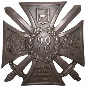 II RP, Soldier's badge of the 28th Kaniowski Rifle Regiment - Gontarczyk, Warsaw