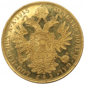 Rakúsko, František Jozef, 4 dukáty 1915 - vzácny variant
