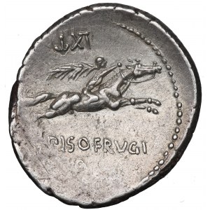 Rímska republika, L. Calpurnius Piso Frugi (90 pred Kr.), denár
