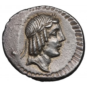 Republika Rzymska, L. Calpurnius Piso Frugi (90 r. p.n.e), Denar