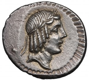 Republika Rzymska, L. Calpurnius Piso Frugi (90 r. p.n.e), Denar