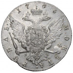 Rosja, Katarzyna II, Rubel 1766 - przebitka daty