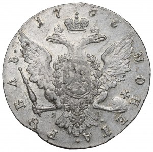 Rosja, Katarzyna II, Rubel 1766 - przebitka daty