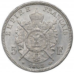 Francia, 5 franchi 1868