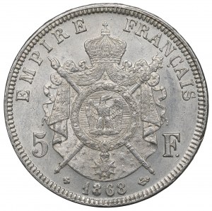 Francja, 5 franków 1868