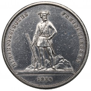 Suisse, 5 Francs 1859 - Festival de tir de Zurich