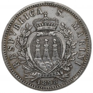 San Marino, 5 lir 1898