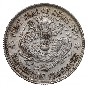 Chiny, Mandżuria, Xuantong, 1 mace 4.4 candareens 1910