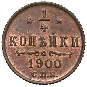 Rosja, Mikołaj II, 1/4 kopiejki 1900
