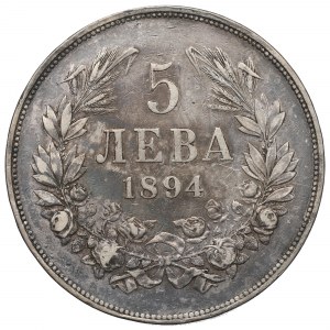 Bulgaria, 5 leva 1894