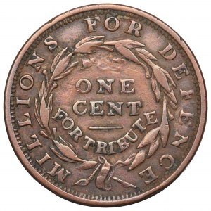 USA, Token 1 cent 1837 - Millions for Defense