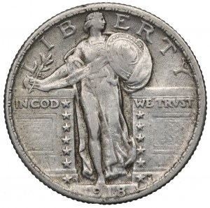 États-Unis, 1/4 Dollar 1918 Denver