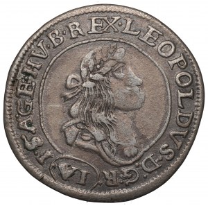 Hungary, Leopold I, 6 kreuzer 1673