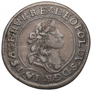 Hungary, Leopold I, 6 kreuzer 1673