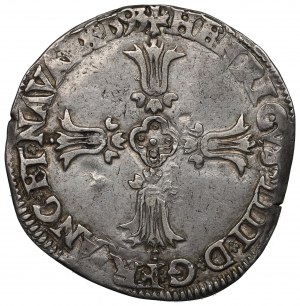 Francie, Jindřich IV., 1/4 ecu 1594 Bayonne