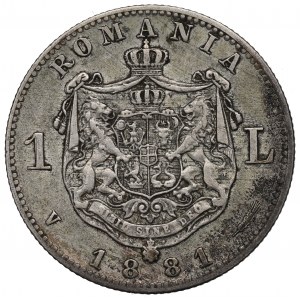 Romania, Carol I, 1 leu 1881