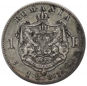 Roumanie, Charles I, 1 leu 1881