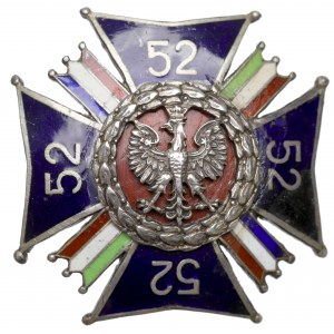 II RP, Officer's badge of the 52nd Infantry Regiment of Borderland Riflemen, Zloczow - Buszek, Lviv