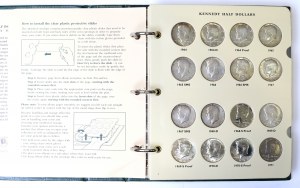 USA, Cluster of 1/2 dollar coins 1964-87 (184 copies)