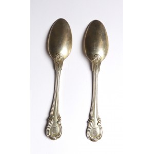 Poland, Set of 2 spoons with the Leliwa coat of arms