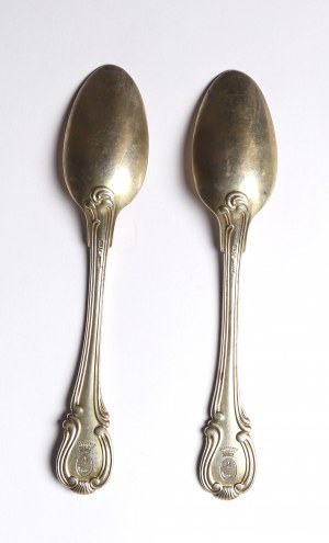 Poland, Set of 2 spoons with the Leliwa coat of arms