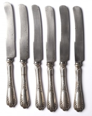 Poland, Set of 6 knives with the Leliwa coat of arms