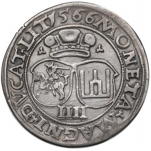 Sigismund II Augustus, 4 groschen 1566, Vilnius - L/LITV NGC AU58