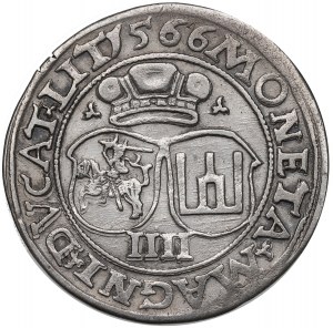 Sigismund II Augustus, 4 groschen 1566, Vilnius - L/LITV NGC AU58