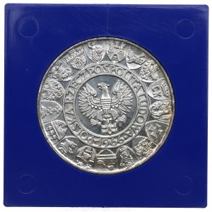 Volksrepublik Polen, 100 Zloty 1966 Mieszko i Dąbrówka Muster Silber