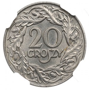 II RP, 20 grošů 1923 - NGC MS65