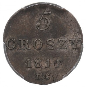 Varšavské knížectví, 5 grošů 1811 - PCGS AU55