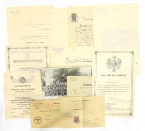 II RP, Ensemble de documents et cartes d'identité du capitaine Leon Michnowski 34 PP