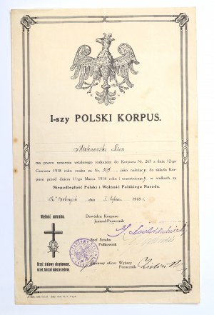 II RP, súbor dokladov a preukazov totožnosti kapitána Leona Michnowského 34 PP