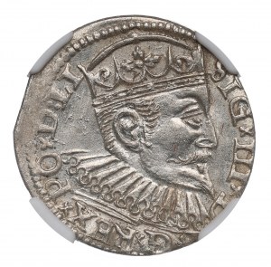 Sigismondo III Vasa, Trojak 1597, Riga - NGC MS63