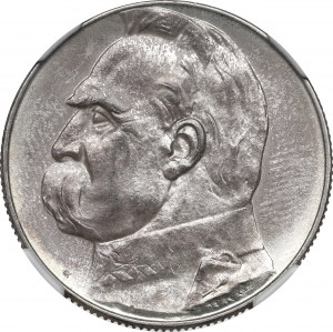 II RP, 5 złotych 1938 Piłsudski - NGC MS64