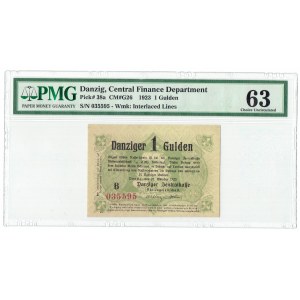 Gdaňsk, 1 gulden 1923 - říjen - PMG 63