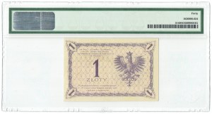 II RP, 1 złoty 1919 S. 3 F - PMG 40 seria jednocyfrowa