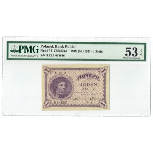 II RP, 1 złoty 1919 S. 23 A- PMG 53 EPQ