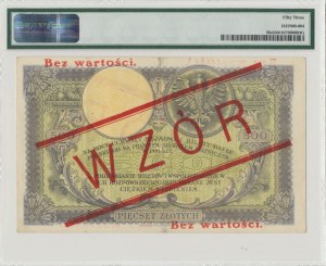 II RP, 500 zloty 1919 S.A. MODÈLE - PMG 53