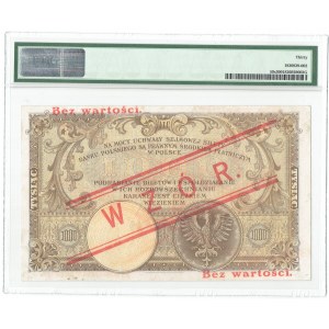 1.000 złotych 1919, WZÓR - niski nadruk - PMG 30