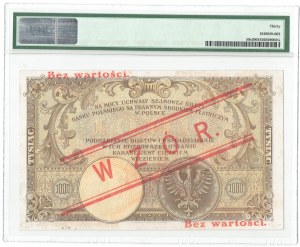 1.000 Gold 1919, MODELL - niedriger Aufdruck - PMG 30