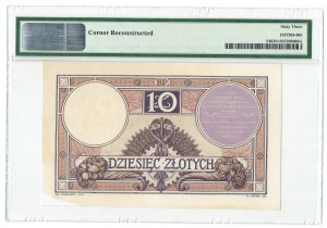 II RP, 10 złotych 1919 S. 3 A - PMG 63 RZADKOŚĆ