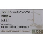 Germany, Preussen, Friedrich II, 6 groschen 1755, E - NGC MS61