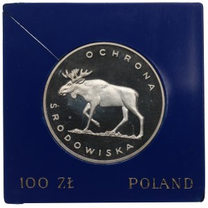 People's Republic of Poland, 100 zloty 1978 Environmental Protection - Moose