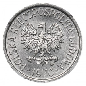 PRL, 5 groszy 1970 - skrętka NGC MS66