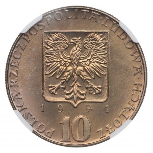 PRL, 10 pennies 1971 - NGC MS67