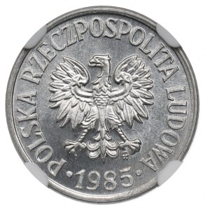 PRL, 10 groszy 1985 - NGC MS66